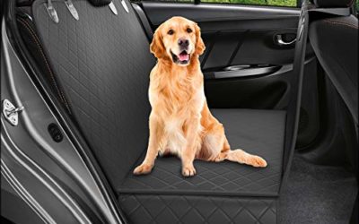 Dog Back Seat Cover Protector Waterproof Scratchproof Nonslip Hammock for Dogs Backseat Protection Against Dirt and Pet Fur Durable Pets Seat Covers for Trucks & SUVs (XL Black)