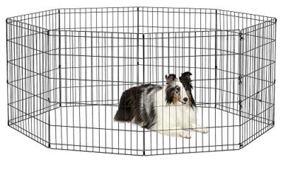 New World Pet Products B552-30 Foldable Exercise Pet Playpen, Black, Medium/24" x 30"
