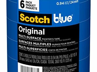 ScotchBlue Original Multi-Surface Painter’s Tape, 2090, 0.94 inch x 60 yard, 6 Rolls