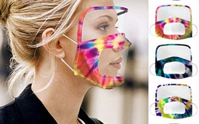 Multifunctional Headscarf Neck Cover Face Shield Man Women Protective Face Shield with Eyes Shield Shield with Clear Window Visible Windproof Bandana