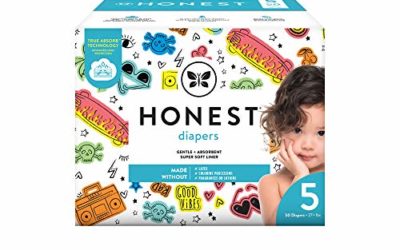 The Honest Company The Honest Company Club Box Diapers with Trueabsorb Technology, Good Vibes Only, Size 5, 50 Count