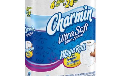 Charmin Ultra Soft Toilet Paper 6 Mega Rolls = 24 Regular Rolls