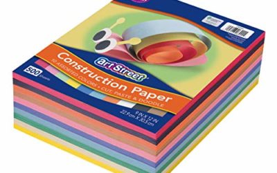 Art Street Lightweight Construction Paper, 10 Assorted Colors, 9" x 12", 500 Sheets