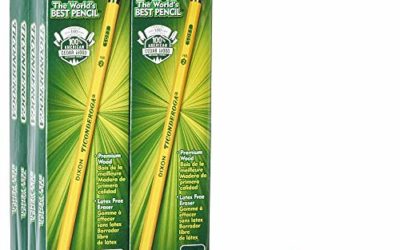 TICONDEROGA Pencils, Wood-Cased, Unsharpened, Graphite #2 HB Soft, Yellow, 96-Pack (13872)