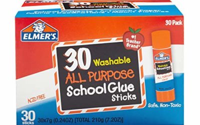 Elmer's All Purpose School Glue Sticks, Washable, 7 Gram, 30 Count