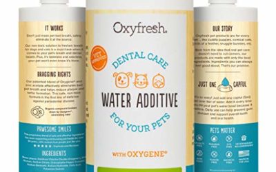 Oxyfresh Premium Pet Dental Care Water Additive: Best Way to Eliminate Bad Dog Breath & cat Breath – Fights Tartar & Plaque – So Easy, just add to Water! Vet Recommended!