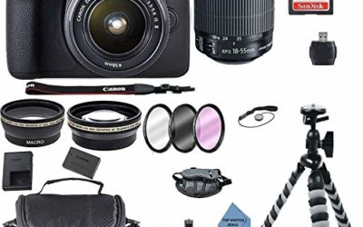 Canon EOS 2000D Rebel T7 Kit with EF-S 18-55mm f/3.5-5.6 III Lens + Accessory Bundle +TopKnotch Deals Cloth