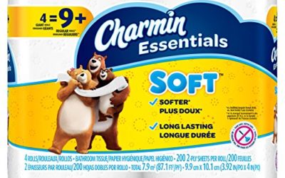 Procter & Gamble 96798 4 Giant Rolls Charmin Essentials Soft Bath Tissue