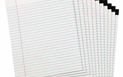 AmazonBasics Legal/Wide Ruled 8-1/2 by 11-3/4 Legal Pad – White (50 Sheet Paper Pads, 12 pack)