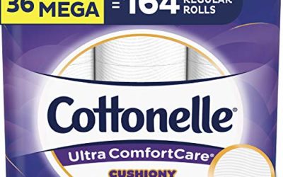 Cottonelle Ultra ComfortCare Soft Toilet Paper with Cushiony Cleaning Ripples, Family Mega Rolls, 36 Count of 325 Sheets Per Roll