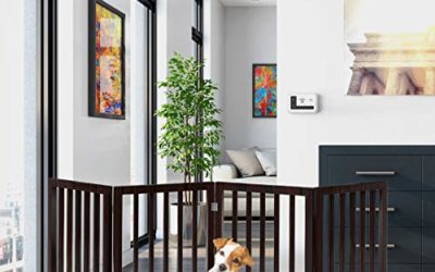 PETMAKER Freestanding Pet Gate 4 Panel Cream