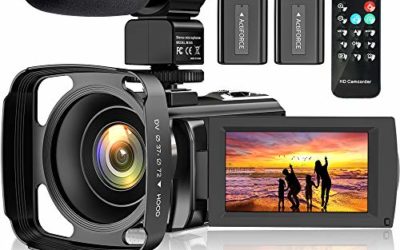 Video Camera Camcorder for YouTube, FHD 1080P 30FPS 24MP Digital Vlogging Camera 16X Digital Zoom 3.0 Inch 270° Rotation Screen Video Recorder with Lens Hood, Microphone, Remote Control, 2 Batteries