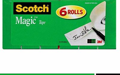 Scotch Magic Tape, 6 Rolls, Numerous Applications, Invisible, Engineered for Repairing, 3/4 x 1000 Inches, Boxed (810K6)