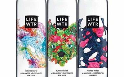 LIFEWTR, Premium Purified Water, pH Balanced with Electrolytes For Taste, 1000 mL (6 Count) (Packaging May Vary), 33.8 Fl Oz (6 Count)