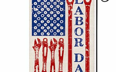 AVOIN USA Flag Labor Day Garden Flag Vertical Double Sized, Spanner Screw Yard Outdoor Decoration 12.5 x 18 Inch