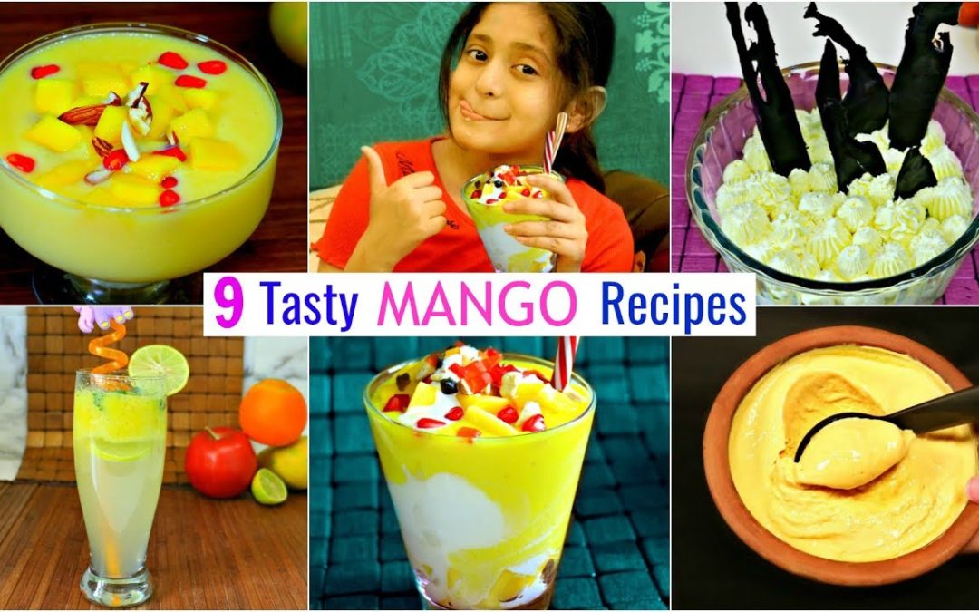 9 Tasty MANGO Dessert & Drinks Recipes | Summer Special | CookWithNisha