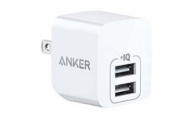 USB Charger, Anker 2-Pack Dual Port 12W Wall Charger with Foldable Plug, PowerPort Mini for iPhone Xs/X / 8/8 Plus / 7 / 6S / 6S Plus, iPad, Samsung Galaxy Note 5 / Note 4, HTC, Moto, and More