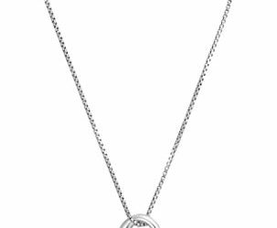 Amazon Essentials Sterling Silver Open Heart Pendant Necklace, Small, 18"