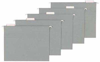 AmazonBasics Hanging Folders, Letter Size, Gray, 25-Pack