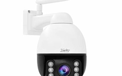 5MP PTZ Camera Outdoor 4X Optical Zoom WiFi IP Camera Built-in Two Way Audio for Security Surveillance,Support IP66 Waterproof/Motion Detection/IR Night Vision/ONVIF Protocol and E-Mail Push Alerts