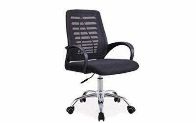 Ergonomic Adjustable Home and Office Computer Desk Gaming Chair with Breathable Mesh Back and Swivel Black