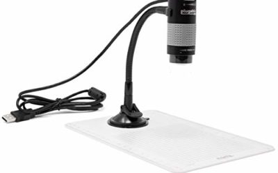 Plugable USB 2.0 Digital Microscope with Flexible Arm Observation Stand Compatible with Windows, Mac, Linux (2MP, 250x Magnification)