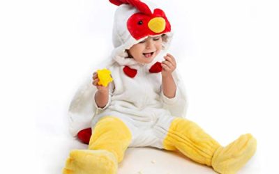 Hsctek Baby Chicken Costume, Infant Chicken Costume for Baby Boys Girls, Baby Halloween Costume for Toddler Newborn 6-9Months