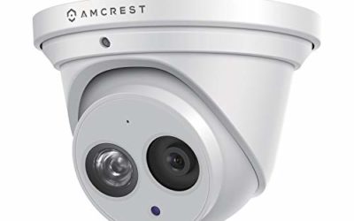 Amcrest UltraHD 4K (8MP) Outdoor Security IP Turret PoE Camera, 3840×2160, 164ft NightVision, 2.8mm Lens, IP67 Weatherproof, MicroSD Recording (128GB), White (IP8M-T2499EW)