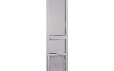 Ideal Pet Products 96" Aluminum Modular Patio Pet Door, White, Extra Large, 10.5" x 15" Flap Size (MOD96PATXLW)