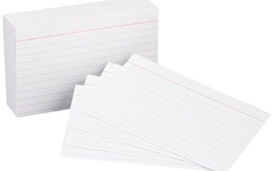 AmazonBasics Heavy Weight Ruled Lined Index Cards, White, 3×5 Inch Card, 100-Count – AMZ63500