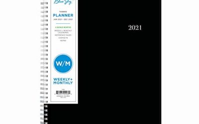 Blue Sky 2021 Weekly & Monthly Planner, Flexible Cover, Twin-Wire Binding, 8.5" x 11", Enterprise (124093)