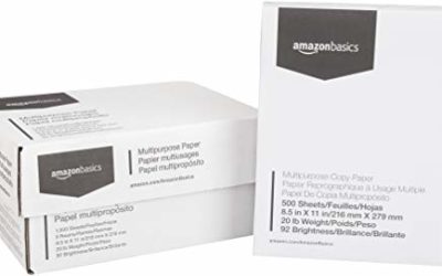 AmazonBasics Multipurpose Copy Printer Paper – White, 8.5 x 11 Inches, 3 Ream Case (1,500 Sheets)