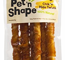 Pet 'n Shape Chicken Hide Twist – All Natural Treat, Chicken, Large, 6 Count