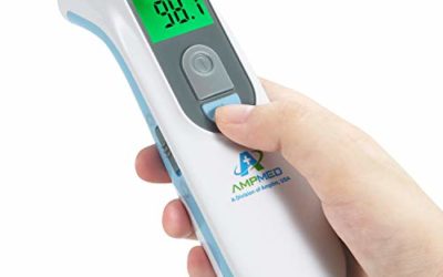 Amplim Hospital Medical Grade No Touch Non Contact Digital Infrared Temporal Forehead Thermometer for Adult/Baby/Kid/Toddler/Infant/ Nurse. Best for Head Fever Temperatures Termometro – Blue