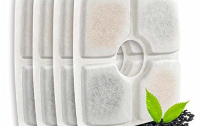 Veken Replacement Filters for 84oz/2.5L Automatic Pet Fountain Cat Water Fountain Dog Water Dispenser, Pack of 4