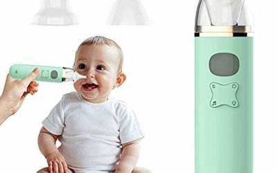 DZZ Baby Nasal Aspirator Automatic Electric Nose Suction Baby with 3 Suction Adjustable 2 Reusable Silicone Tips LED Display Music -for Nosefrida The Snotsucker Mucus Remover Infant Toddlers Kids