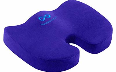 Everlasting Comfort Seat Cushion for Office Chair – Tailbone Cushion – Coccyx Cushion – Sciatica Pillow for Sitting (Blue)