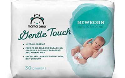 Amazon Brand – Mama Bear Gentle Touch Diapers, Hypoallergenic, Newborn, 30 Count
