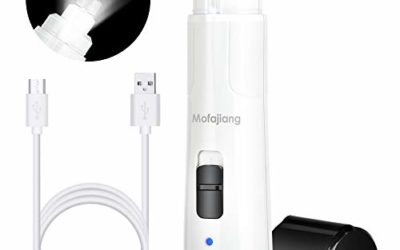 MOFAJIANG LED Pet Dog Nail Grinder Gentle, Upgraded Professional 2-Speed, Painless Paws Grooming, Trimming, Shaping, and Smoothing for Dogs, Cats, Large or Small Animals – Portable & Rechargeable USB