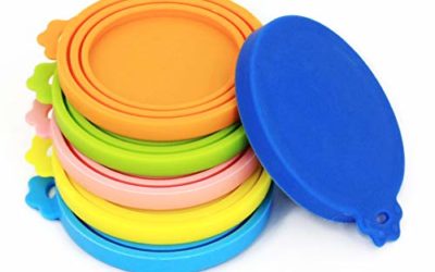Comtim Pet Can Covers/6 Pack Silicone Dog Cat Food Can Lids/Universal Size Fit Most Standard Size Cans