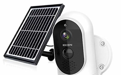 EKEN Outdoor Security Camera Wireless, Solar Powered Security Camera, 1080P Video, Night Vision Motion Detection, 2-Way Talk, APP Remote, IP65 Waterproof, 32GB SD Card Included, No Monthly Fee