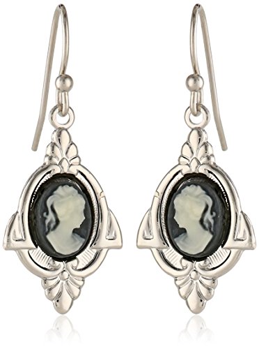 1928 Jewelry Embellish Vintage-Inspired Cameo Drop Earrings