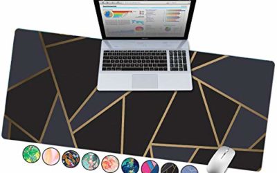 French Koko Large Mouse Pad, Desk Mat, Keyboard Pad, Desktop Home Office School Cute Decor Big Extended Laptop Protector Computer Accessories Pretty Mousepad Women Girls XL 31"x15" (Classic Chic Dark)