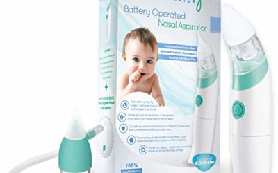 OCCObaby Baby Nasal Aspirator – Safe Hygienic and Quick Battery Operated Nose Cleaner with 3 Sizes of Nose Tips Includes Bonus Manual Snot Sucker for Newborns and Toddlers (Limited Edition)