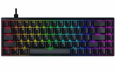 Durgod Hades 68 RGB Mechanical Gaming Keyboard – 65% Layout – Cherry Profile – NKRO – USB Type C – Aluminium Chassis (Gateron Brown, Black PBT)