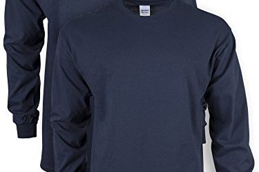 Gildan mens Ultra Cotton Adult Long Sleeve T-shirt, 2-pack T Shirt, Navy, XX-Large US