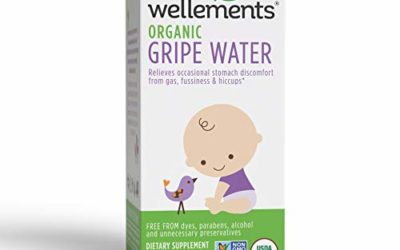 Wellements Organic Gripe Water, 4 Fl Oz, Eases Baby's Stomach Discomfort and Gas, Free From Dyes, Parabens, Preservatives