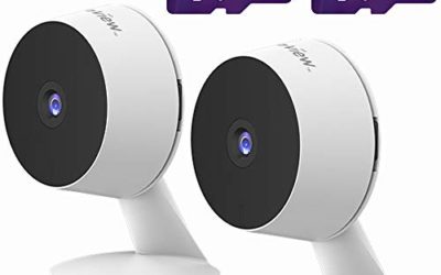 Laview Home Security Camera HD 1080P(2 Pack) AI Human Detection,Include 2 SD Cards,32GB Two-Way Audio,Night Vision,WiFi Indoor Surveillance for Baby/pet,Alexa and Google,Cloud Service (US Server)