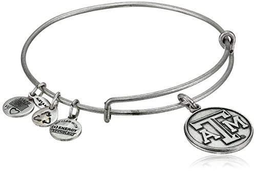 Alex and Ani "Collegiate" University of Texas A&M Logo Expandable Rafaelian Silver-Tone Wire Bangle Bracelet