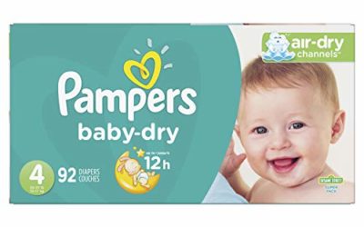 Diapers Size 4, 92 Count – Pampers Baby Dry Disposable Baby Diapers, Super Pack
